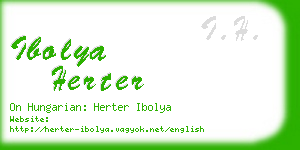 ibolya herter business card